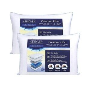 Mediflow Water Pillow - Elite Collection, Fiber Pillow. Orthopedic Pillow Neck